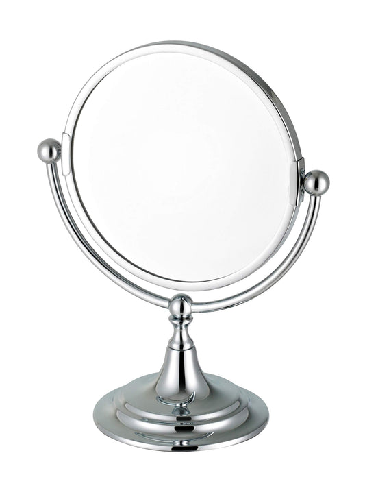 SHORT FREESTANDING SHAVING MIRROR, Polished Nickel Beauty and Personal Care Barber Wilson