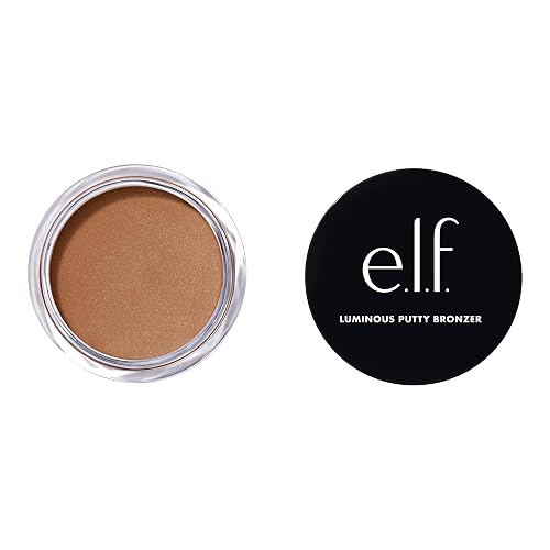 e.l.f. Luminous Putty Bronzer, Lightweight Putty-to-Powder Bronzer For A Radiant, Glowing Finish, Highly Pigmented, Vegan & Cruelty-Free, Sun Chaser Beauty & Personal Care e.l.f.