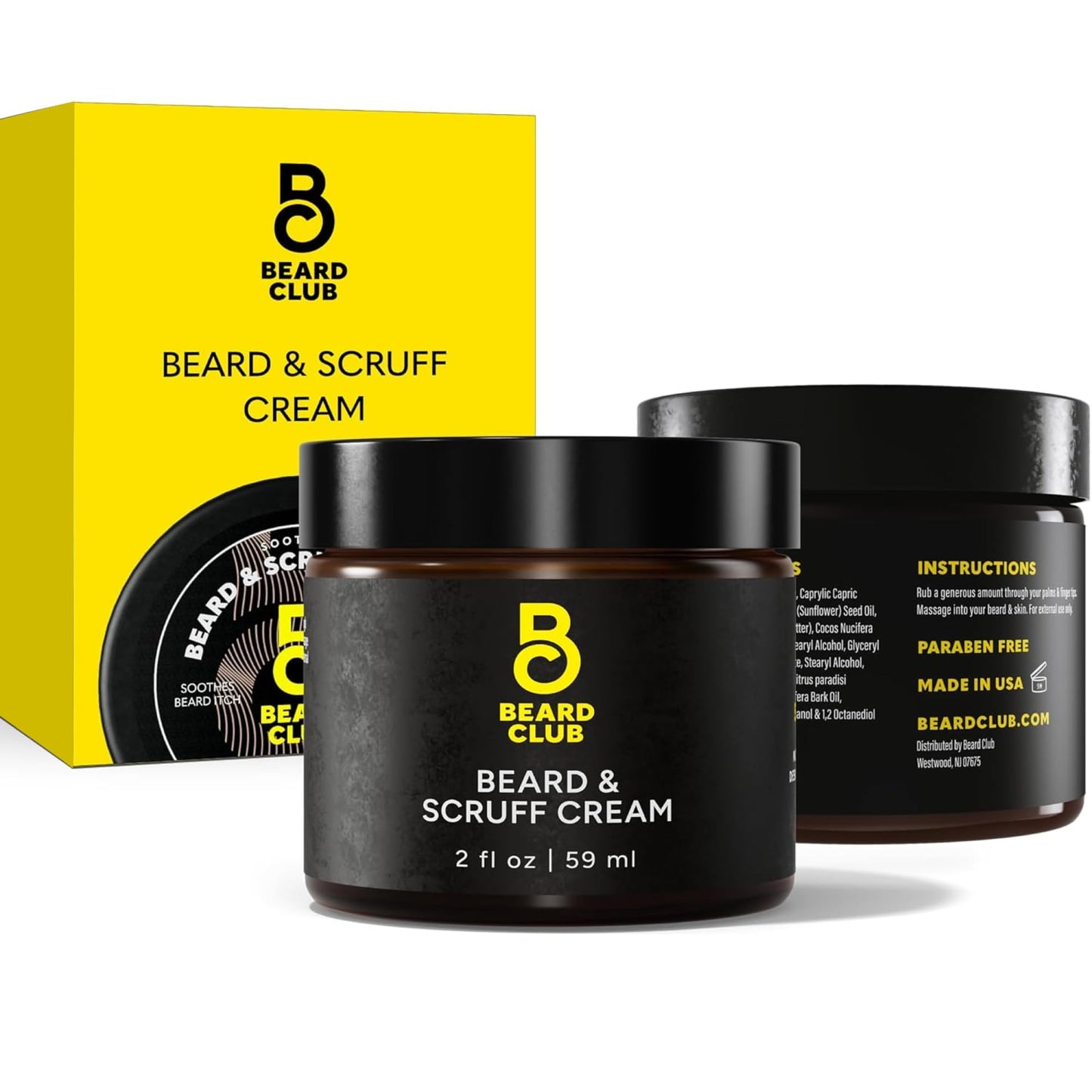The Beard Club Biotin Beard Cream - Moisturizing and Hydrating Shea Beard Butter for Healthier Facial Hair & Skin Beauty & Personal Care The Beard Club