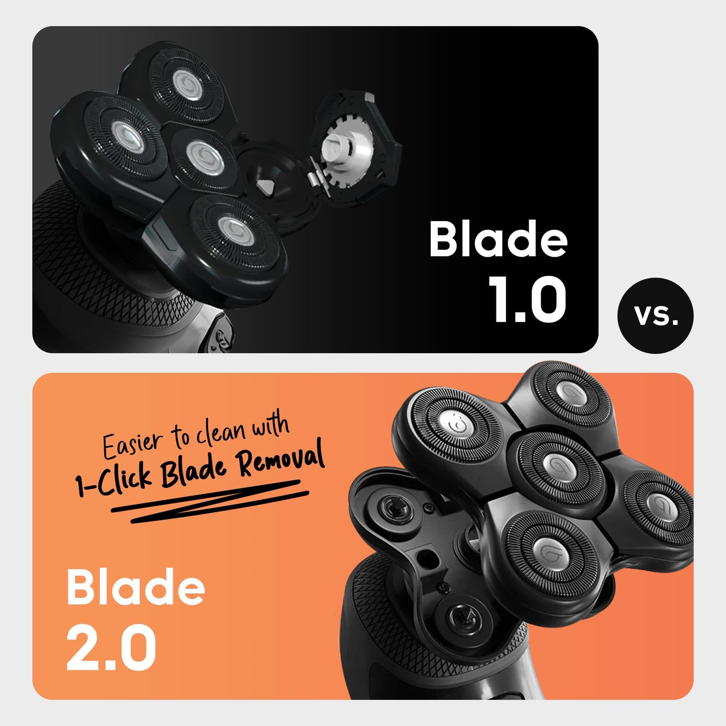 BaldiePro Blade Refill 2.0 + Chamber - Electric Shaver Replacement Head For BaldiePro Head Shaver - Electric Razor Replacement Blades for Bald Head Beauty and Personal Care Groomie