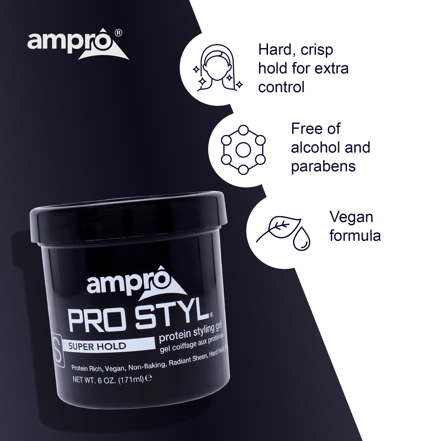 Ampro Styling Gel Xhld 6z,Beauty Enterprises,,40840 Beauty & Personal Care AmPro