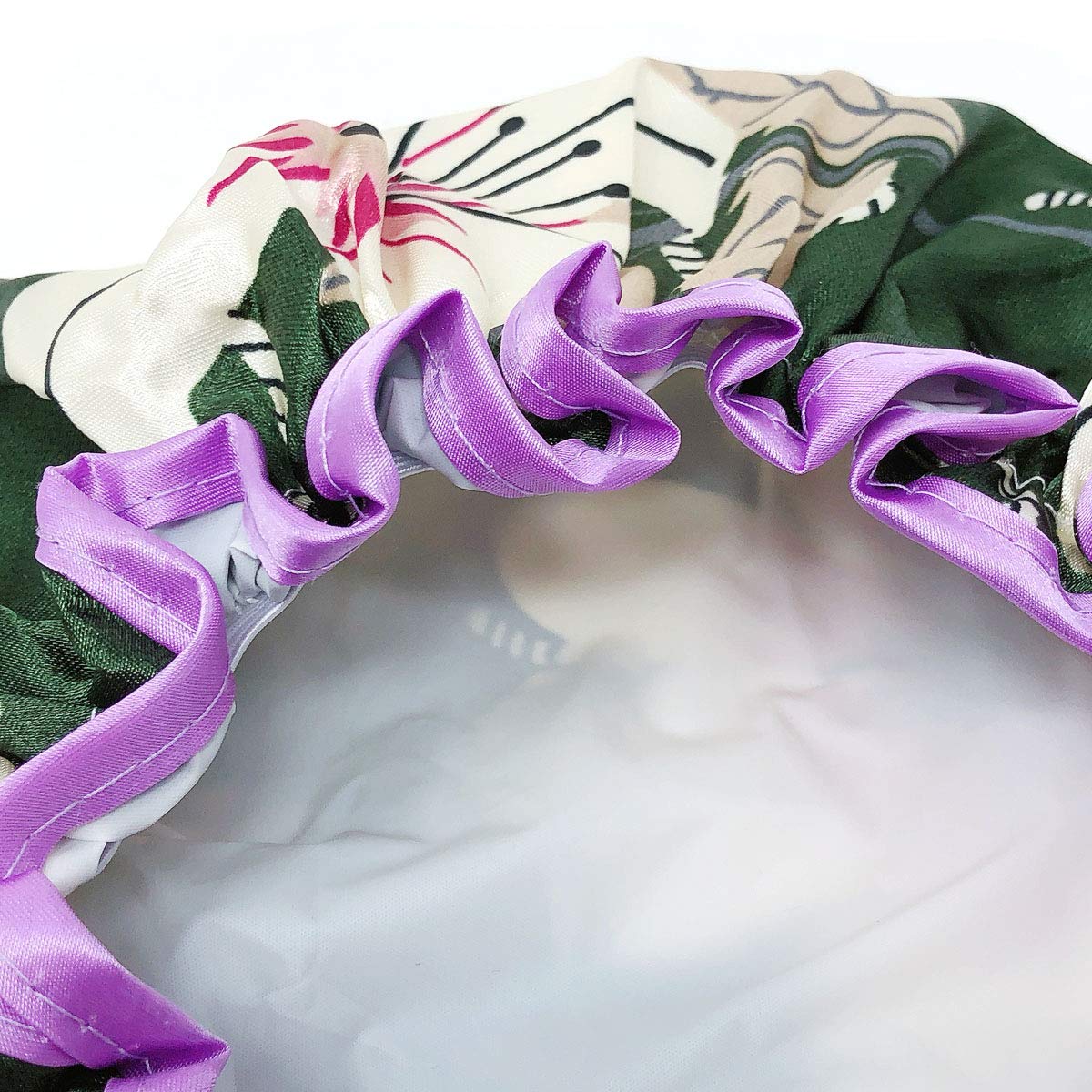 allydrew Wild Side Reusable Women's Waterproof Shower Caps for Long Hair, Lilies Green Beauty & Personal Care allydrew