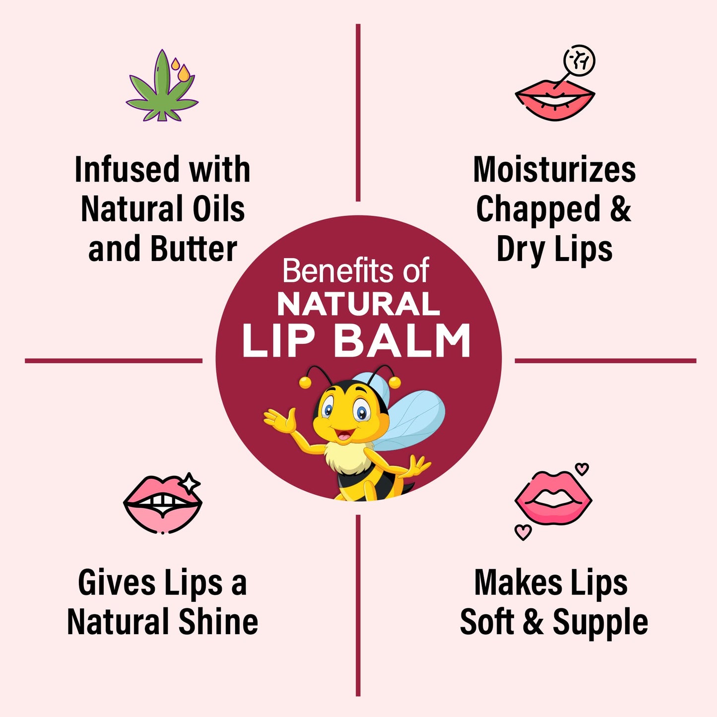 Babyorgano Natural Lip Balm I Non Sticky I Protects Moisturize & Nourishes Dry Chapped Lips I Shea & Cocoa Butter Strawberry Flavor 8Gm, Pink 1 count Beauty and Personal Care Baby Organo