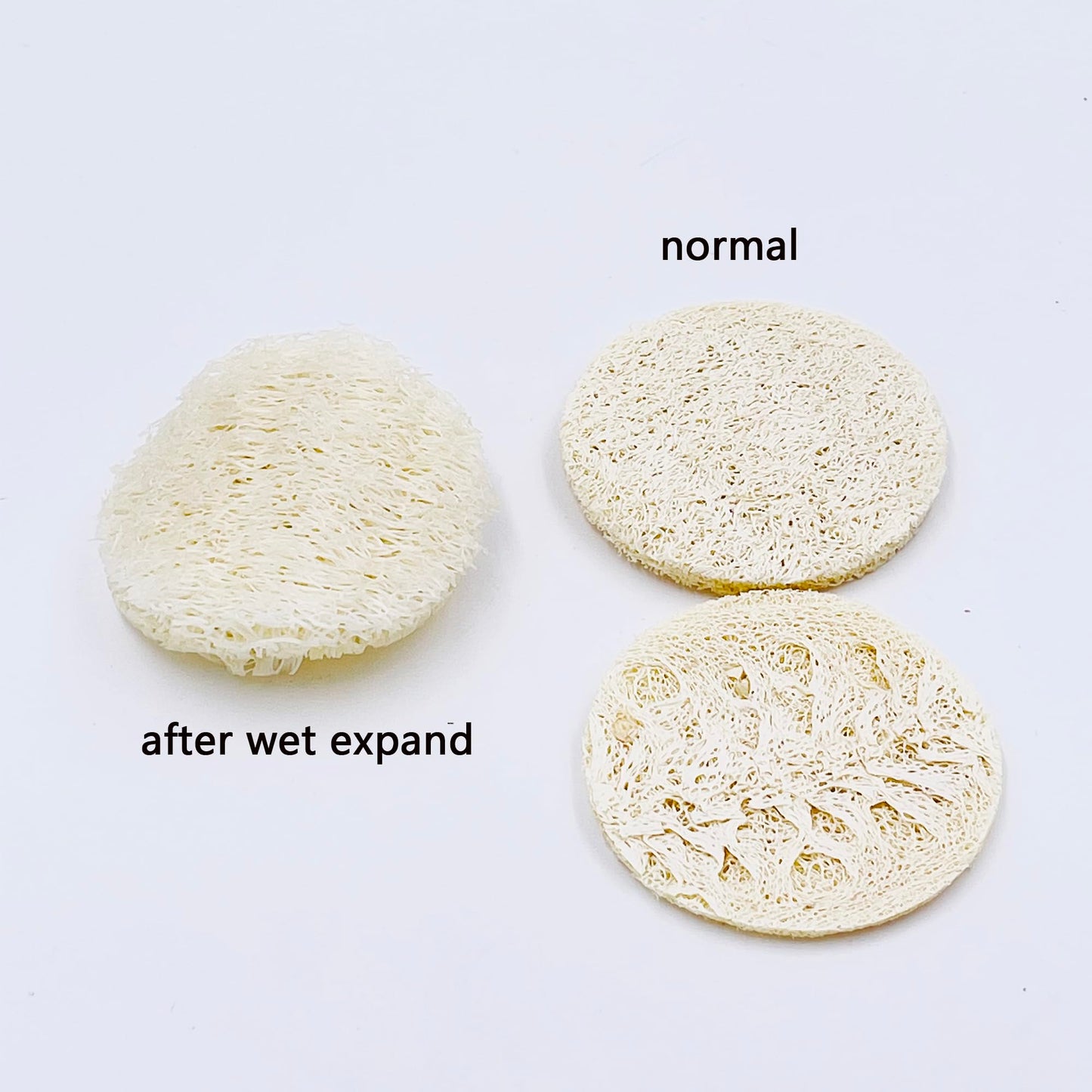 Facial Loofah Pads, 2.36 inches Round Complexion Natural Loofah Facial Discs Exfoliating Facial Loofah Skin Scrub Pack of 20 Beauty & Personal Care KEWLYSEU