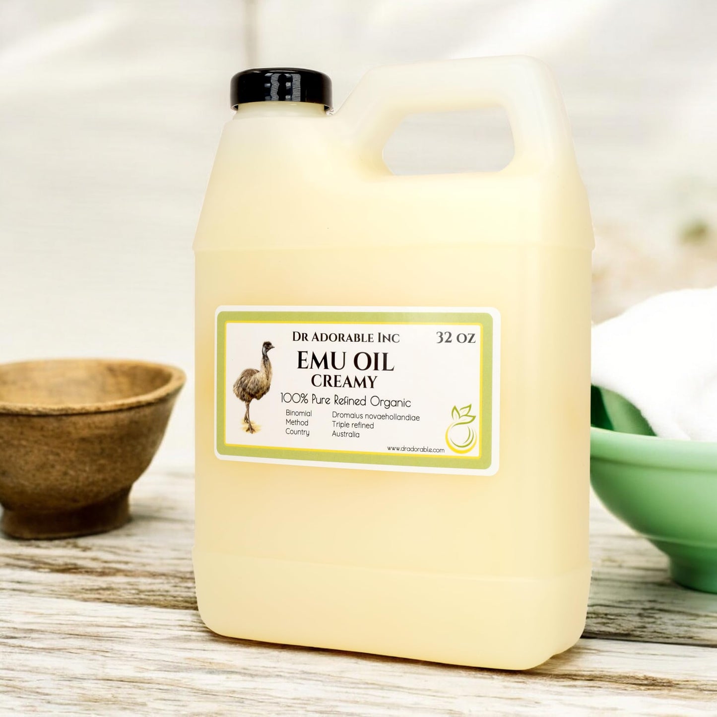 Dr Adorable - 32 oz - Creamy Emu Oil - 100% Pure Natural Organic Beauty & Personal Care Dr Adorable