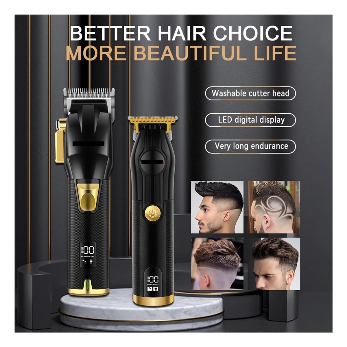 EWKYLSEM Professional Hair Cutting Machine Clipper Set Metal Electric Cordless Trimmer for Barber Display Hair Clipper(228 Set 1) Beauty and Personal Care EWKYLSEM