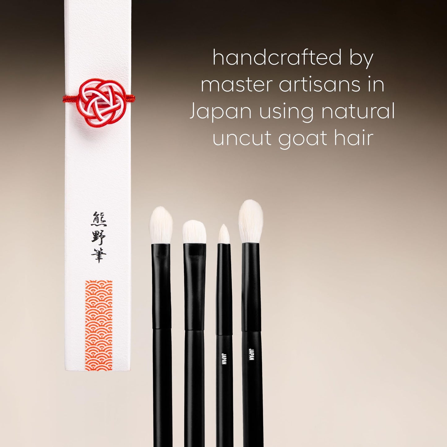 rephr The Core Eye Set - 4 Handmade Japanese Makeup Brushes with Natural Goat Hair | Essential Eye Brush Set for Blending, Shading, Crease & Detail | Beauty & Personal Care rephr