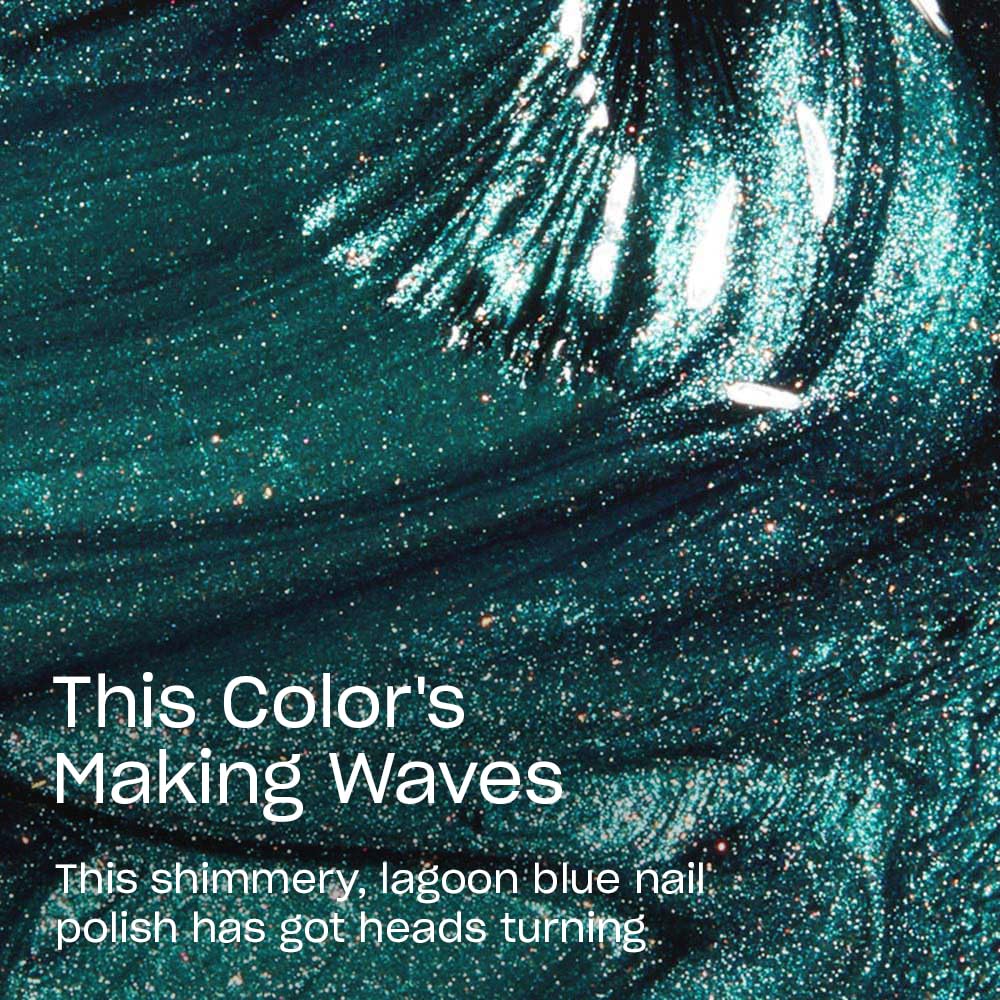 OPI Nail Lacquer This Color's Making Waves | Opaque Dark Green Shimmer Chip Resistant Nail Polish | Fast Drying, Streak Free Beauty & Personal Care OPI