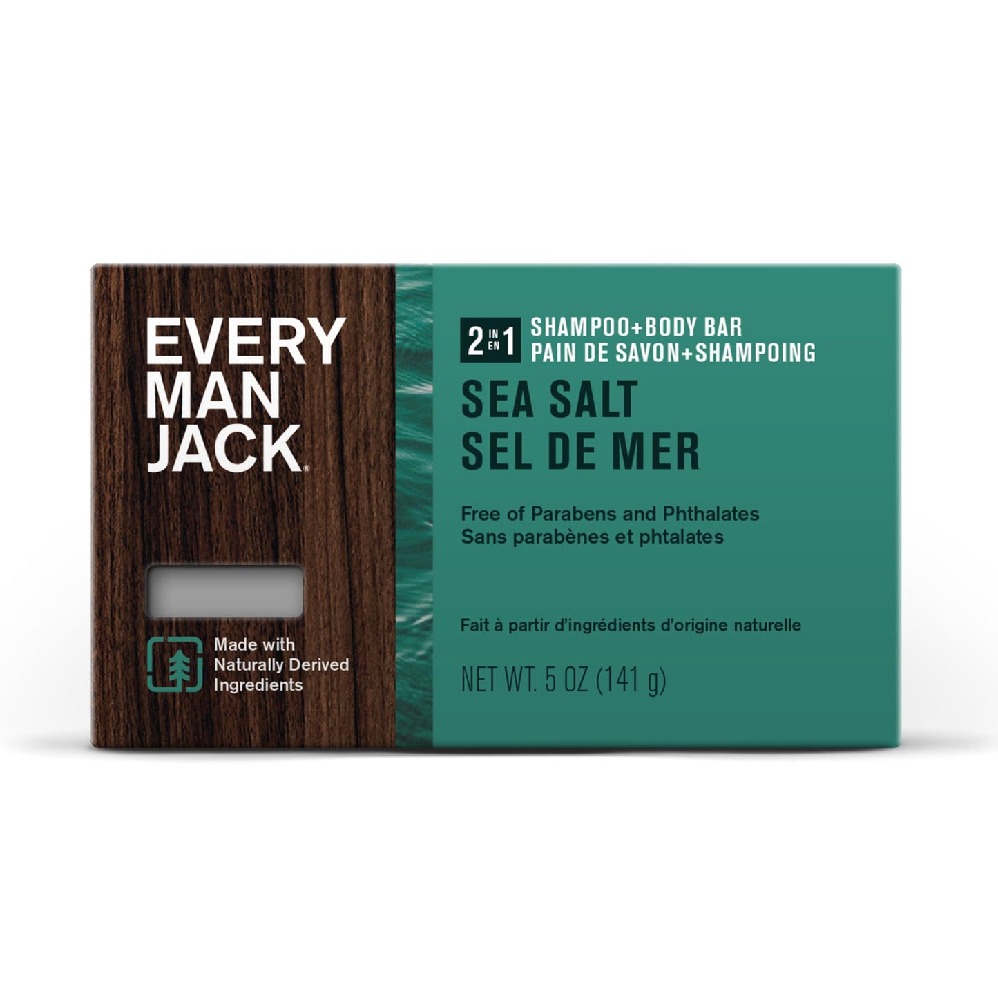 Every Man Jack, Shampoo And Body Bar 2 In 1 Sea Salt, 5 Ounce Beauty & Personal Care Every Man Jack