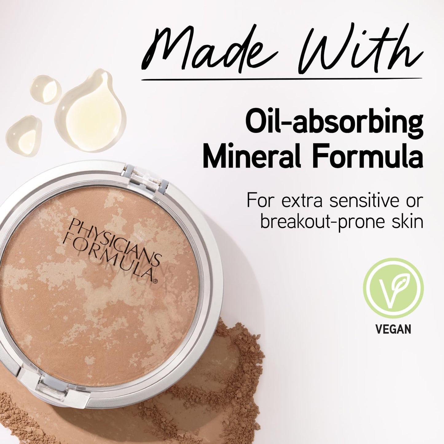 Physicians Formula Mineral Wear Talc-Free Face Powder, Light Coverage Mineral Makeup for Sensitive Skin - Creamy Natural Beauty & Personal Care Physicians Formula