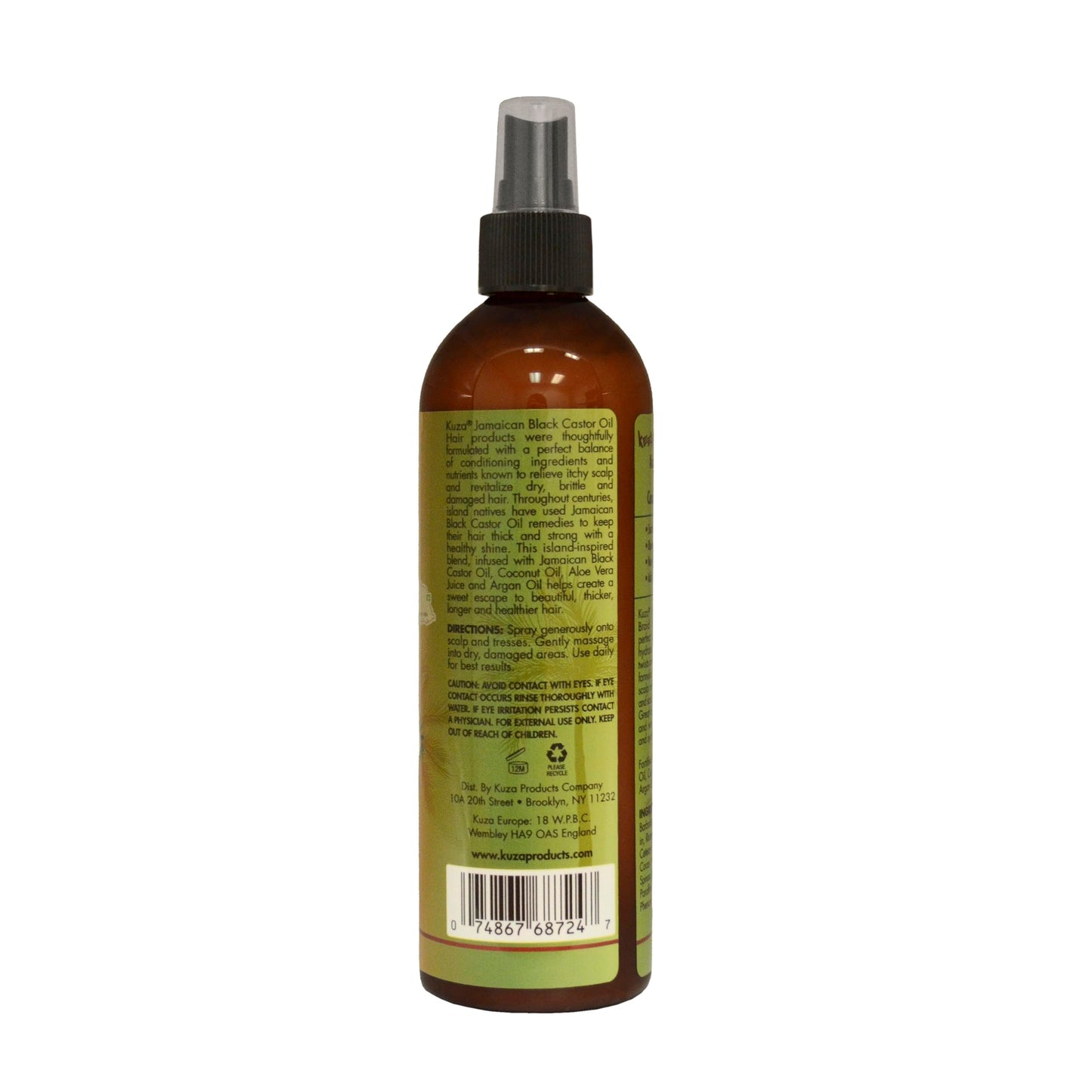 Kuza Jamaican Black Castor Oil Conditioning Braid Spray - Infused with Coconut Oil - for Braids, Locs, Twists and Natural Hair, 12 fl oz Beauty & Personal Care Kuza