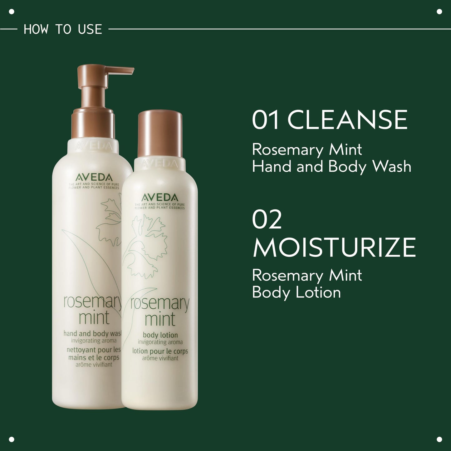 Aveda Rosemary Mint Hand & Body Wash | Liquid Hand Soap and Body Wash | with Invigorating Aroma of Certified Organic Peppermint & Rosemary, 8.5 Fl Oz Beauty & Personal Care Aveda