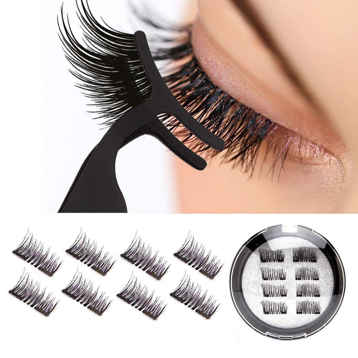 VASSOUL Magnetic Eyelashes with Applicator - Reusable Premium Lashes, Easy Application, No Glue Needed, Natural Look Beauty & Personal Care VASSOUL