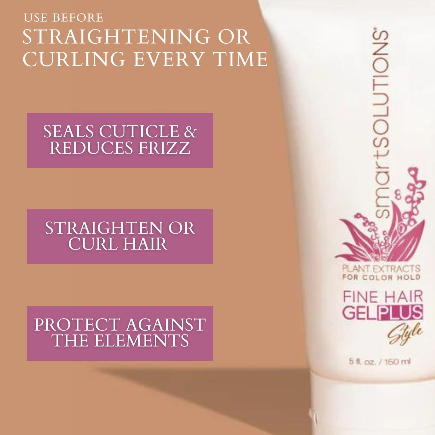 SMART SOLUTIONS Fine Hair Gel Plus, 5 oz | Enhances Shine | Adds Volume | Easy Wash-out | Paraben-Free Beauty & Personal Care SMART SOLUTIONS