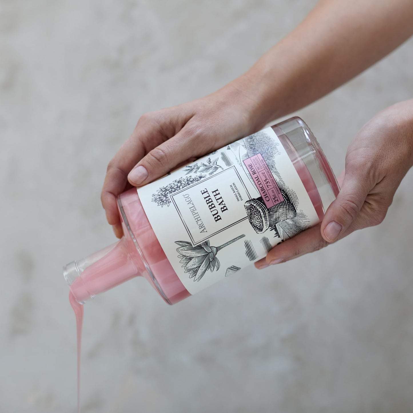 Archipelago Botanicals Luxury Charcoal Rose Bubble Bath, Moisturizing and Hydrating Gentle Bubble Bath, Detoxify, Restore and Soothe All Skin Types Beauty and Personal Care Archipelago Botanicals