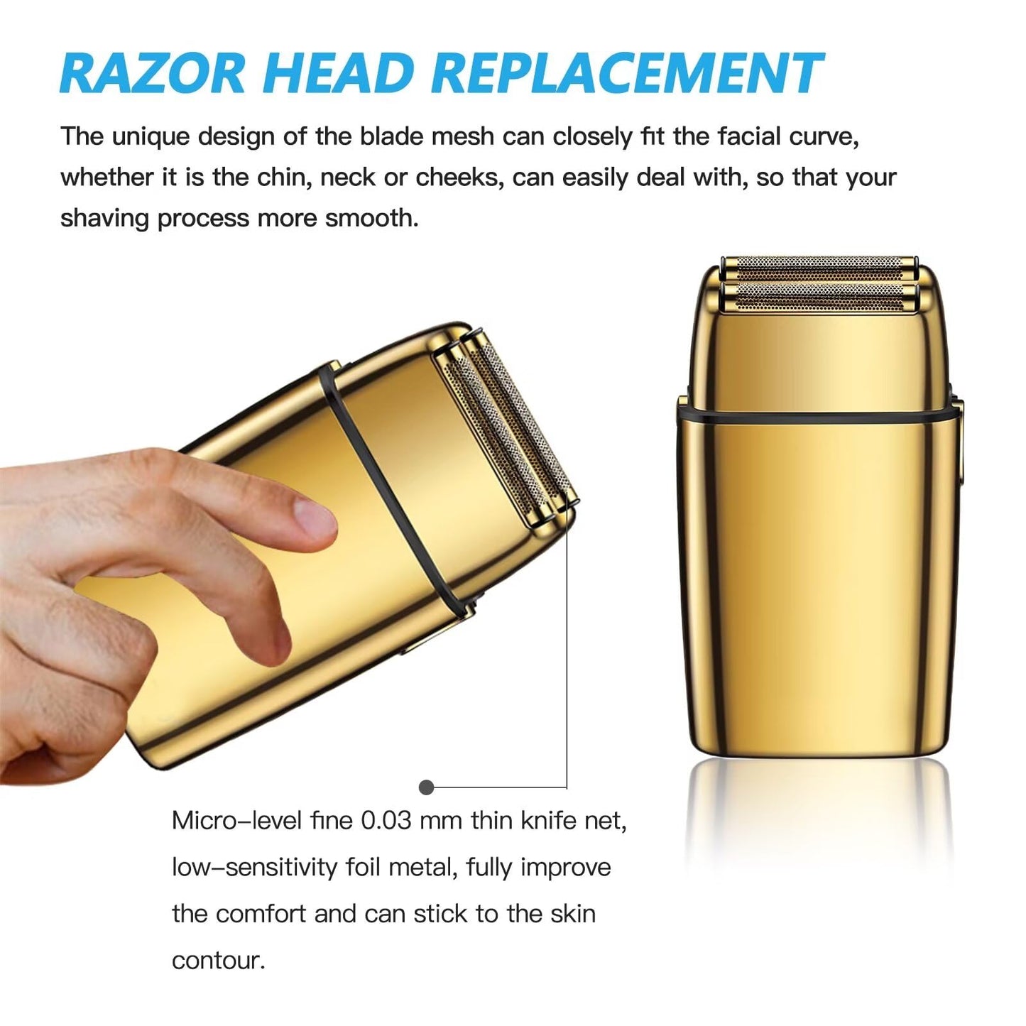 2024 New Upgraded Replacement Foil Double Foil Head for BaBylis Pro FX Gold Shaver #FXRF2G Beauty and Personal Care USonline911