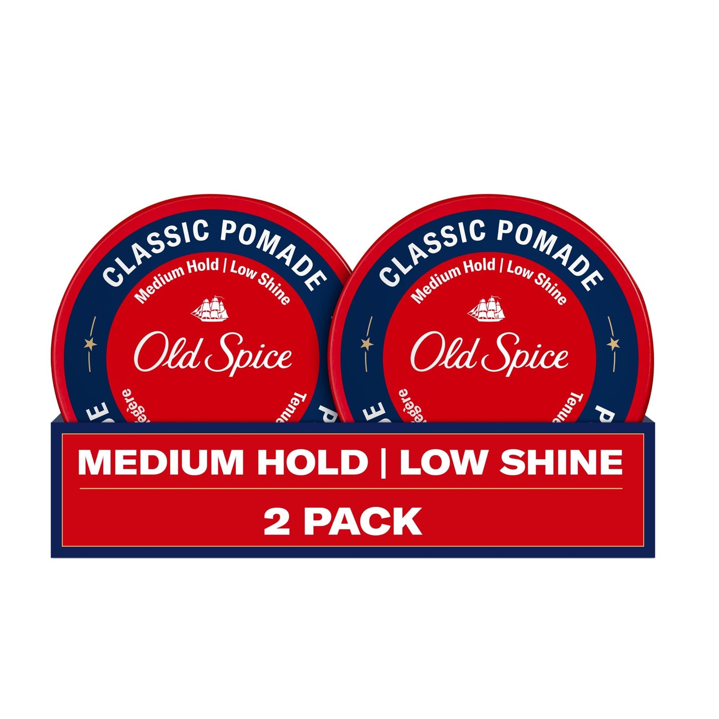 Old Spice Classic Pomade for Men, Medium Hold, Low Shine, Men's Hair Styling, 2.22 Oz Each, Twin Pack Beauty & Personal Care Old Spice