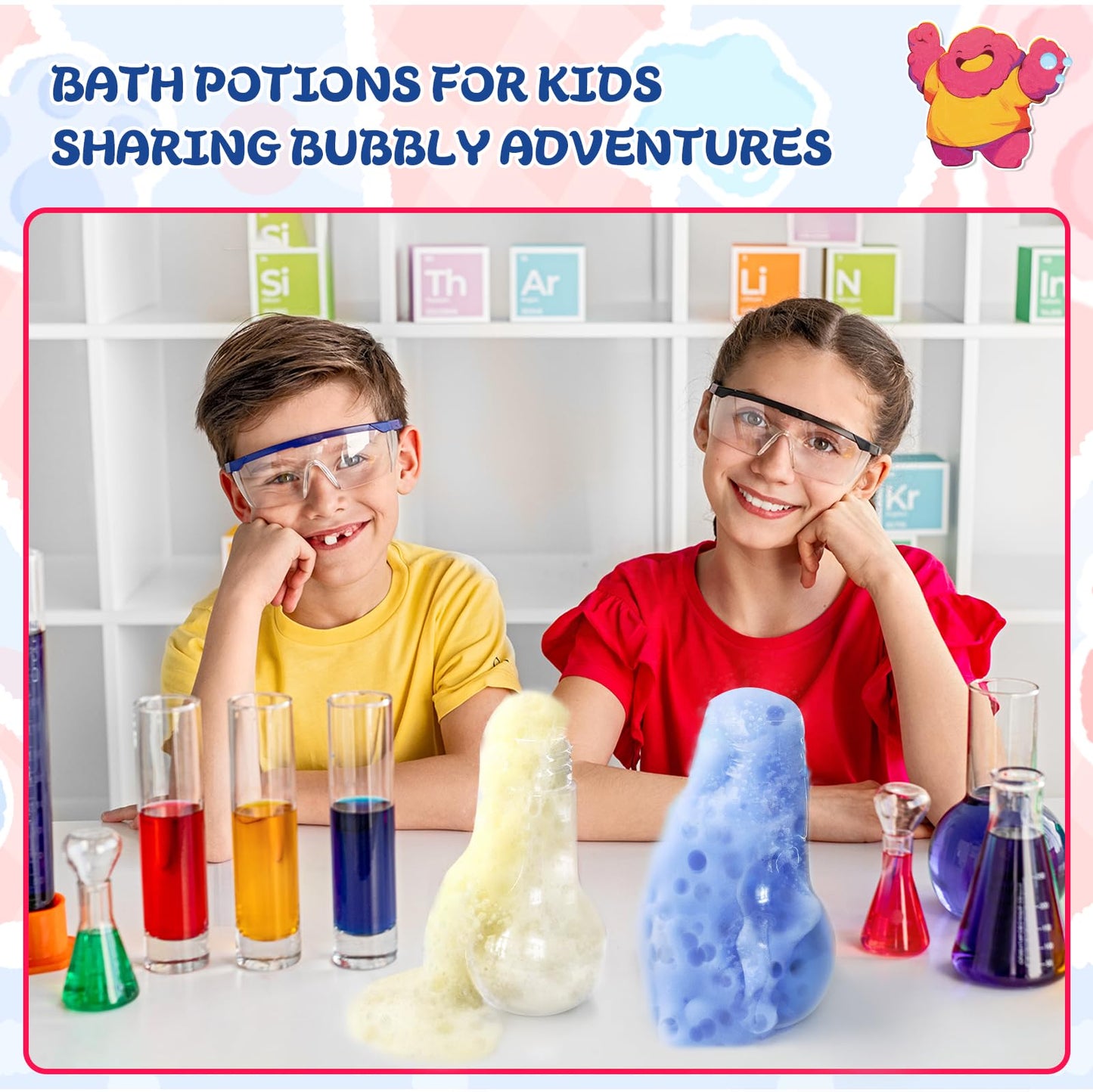 Bath Bomb Potions, 16 Pack Fizzy Bubble Bath Explosions, Cool Foam and Bubble Science Beaker for Bath, Fun Science & Magical Bath Time Buddy… Beauty & Personal Care LYINKO