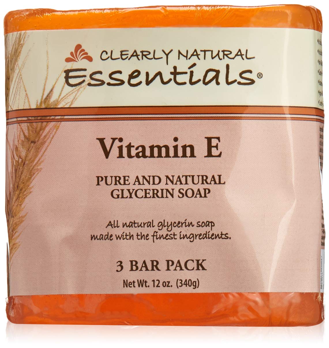 Bar Soap- Vitamin E 4 Ounces (3 Bar Pack) Beauty & Personal Care Clearly Natural