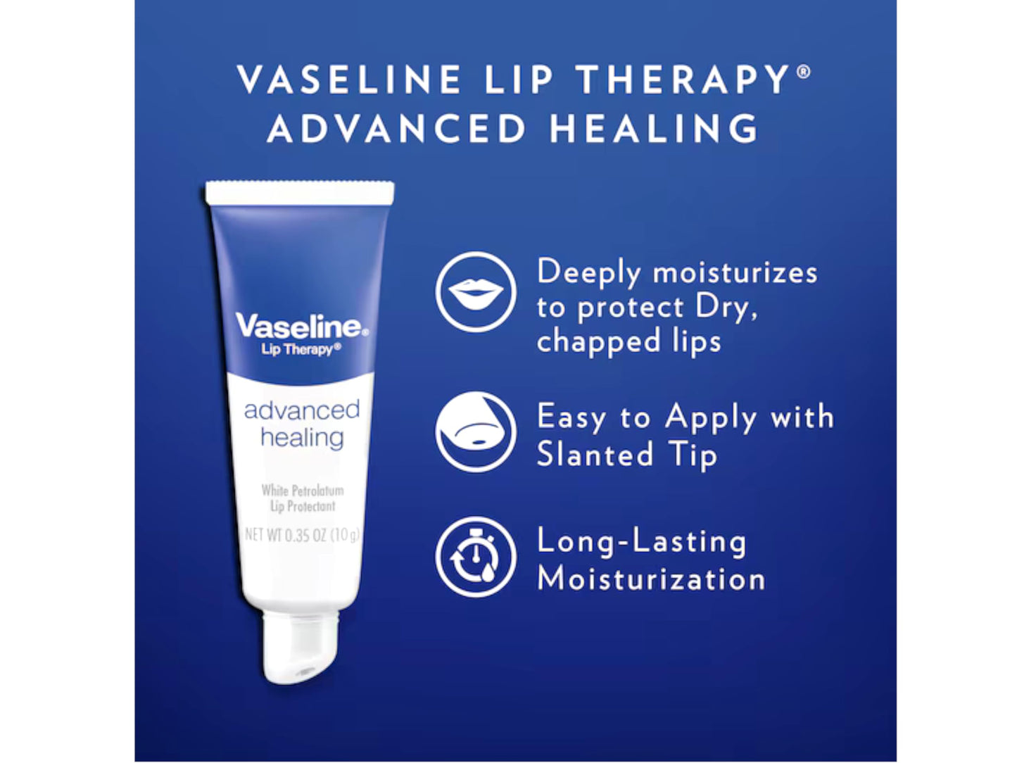 Vaseline Lip Therapy Advanced Healing, 0.35 Ounce (Pack of 10) Beauty and Personal Care Vaseline