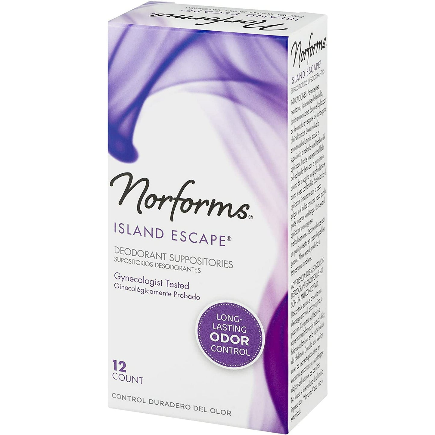 Norforms Feminine Deodorant Suppositories, Long Lasting Odor Control, Gynocologist Tested, Individullay Wrapped, Island Escape Scent, 12 Count in Each Beauty and Personal Care Norforms