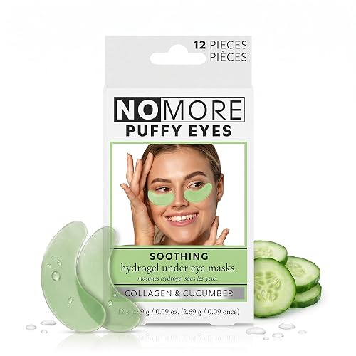 Danielle Creations Anti-Puffiness Puffy Under Eyes No More Hydrogel Undereye Masks for Dark Circles with Collagen & Cucumber, 6 Pairs Beauty & Personal Care DC DANIELLE