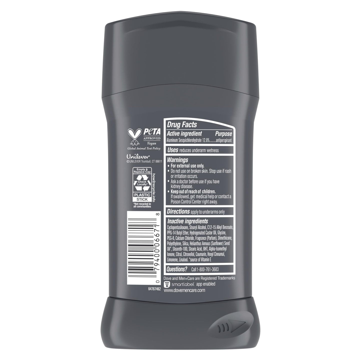 Dove Men+Care Antiperspirant Deodorant Stick Clean Comfort 72-Hour Sweat & Odor Protection Antiperspirant for Men With 1/4 Moisturizing Cream 2.6 oz Beauty and Personal Care Dove