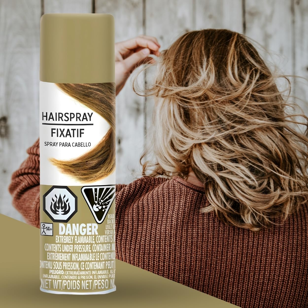 Shimmer Gold Hair Spray Color - 3 oz. (1 Count) - Instantly Transforms Your Look, Ideal for Parties & Cosplay Beauty & Personal Care Amscan