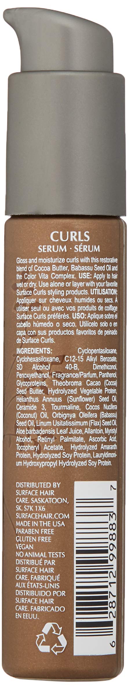Surface Hair - Curls Serum, Repair And Protect While Maintaining Moisture And Shine, 1.7 Fl. Oz. Beauty & Personal Care SURFACE