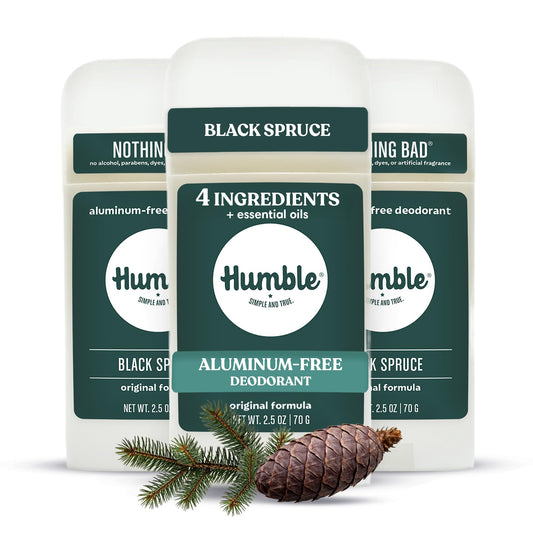 Humble Aluminum-Free Deodorant for Women & Men, Black Spruce - Clean & Fresh Natural Deodorant Stick with Essential Oils for Long-Lasting Odor Control Beauty and Personal Care HUMBLE SIMPLE AND TRUE.