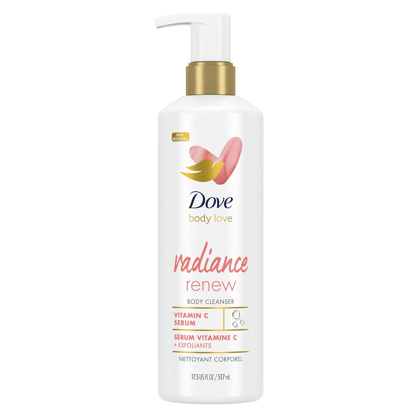 Dove Body Love Body Cleanser Radiance Renew For Dull Skin Exfoliating Body Wash Cleanser with Vitamin C Serum 17.5 fl oz Beauty & Personal Care Dove