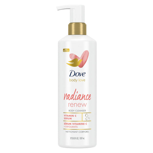 Dove Body Love Body Cleanser Radiance Renew For Dull Skin Exfoliating Body Wash Cleanser with Vitamin C Serum 17.5 fl oz Beauty & Personal Care Dove