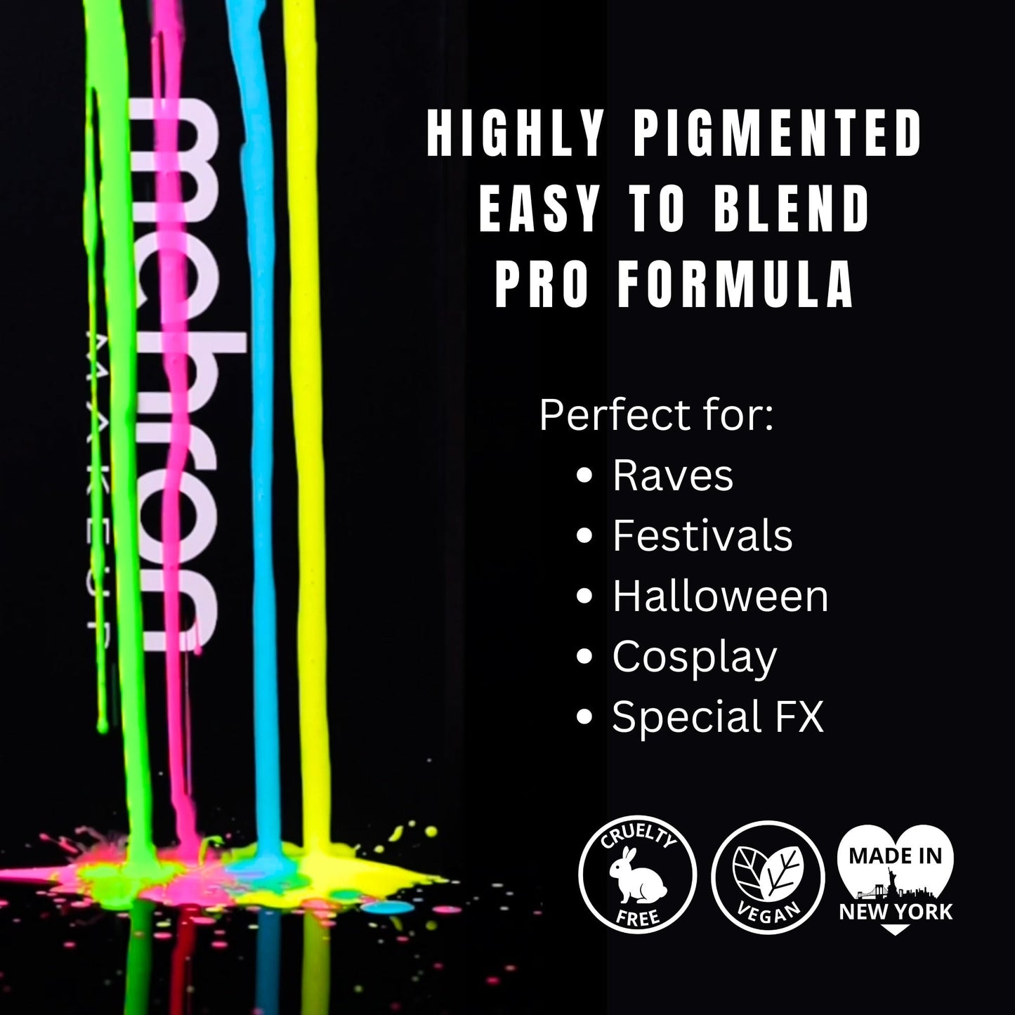 Mehron Paradise FX UV Neon Glow - Neon UV Celestial 1.4 oz | Water Activated Black Light UV Paint for Raves, Costumes, SFX, Halloween, Stage, Theater Beauty & Personal Care Mehron
