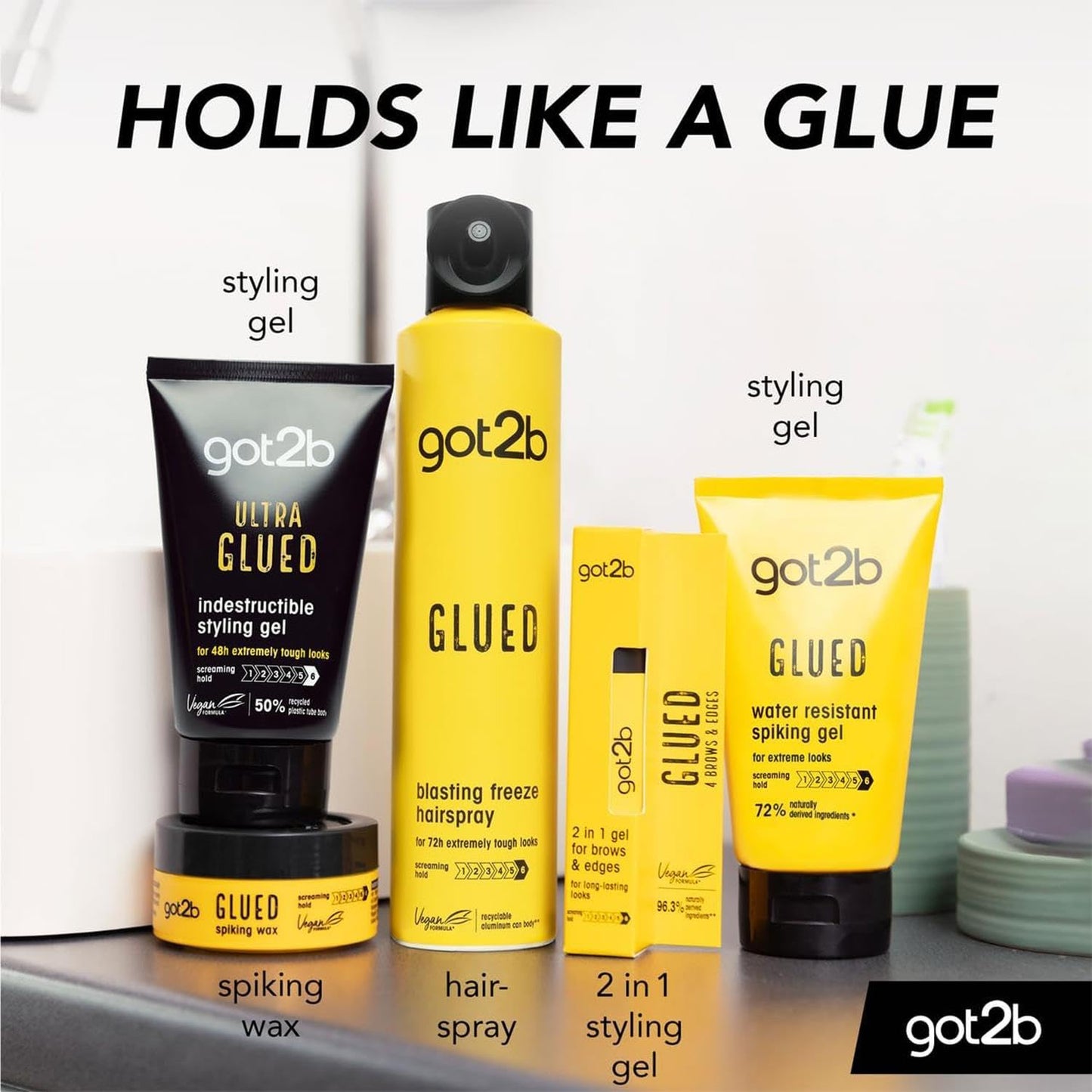 Schwarzkopf Got2b Glued Styling Spiking Glue Water Resistant (150ml) - Pack of 2 Beauty & Personal Care Schwarzkopf