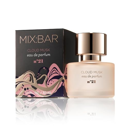 MIX:BAR Cloud Musk Perfume for Women + Men - Musk, Jasmine, Tonka Beans, Cardamom, Iris, Cotton, Peony, Choco Fragrance Notes - Scented Eau de Parfum Beauty & Personal Care MIX:BAR