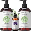 Laritelle Organic Hair Care Set Nature's Love: Shampoo 17.5 oz + Conditioner 16 oz + Bonus Post-shampoo Treatment 2 oz | NO GMO, Sulfates, Gluten Beauty & Personal Care Laritelle
