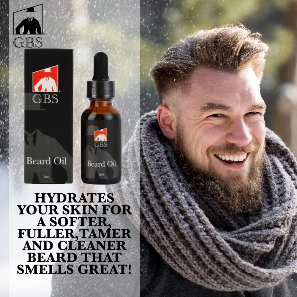 G.B.S Beard Grooming Kit - Travel Beard Brush, Tortoise Mustache and Beard Combs, Beard Oil and Beard Balm Beard Styling Set for Men Beauty and Personal Care G.B.S