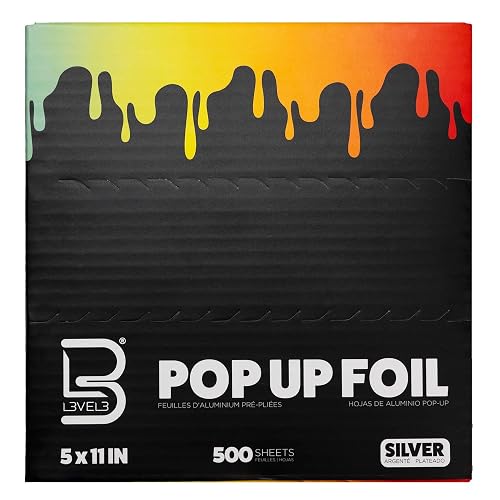 Level 3 Pop Up Foil - Effortless Hair Coloring - Secure Grip - 5" x 10.75" - 500 Aluminum Sheets Beauty & Personal Care L3