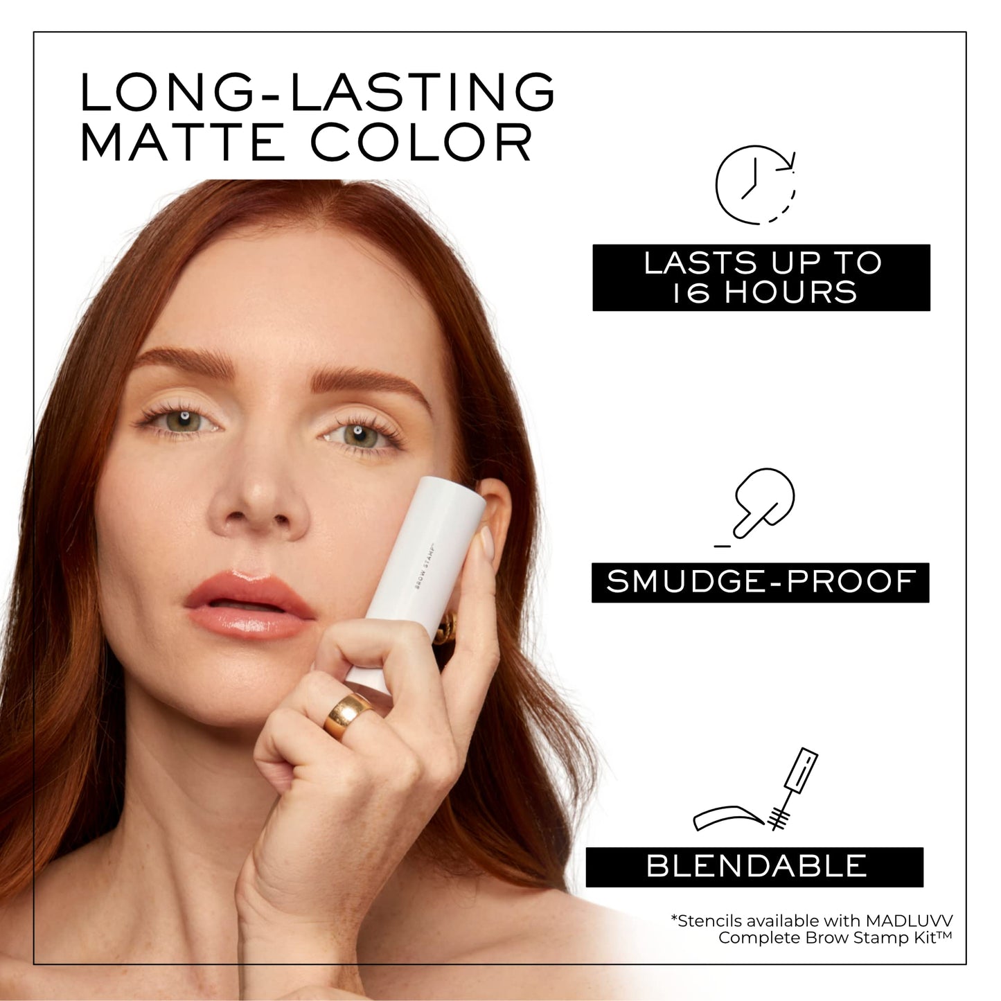 MADLUVV Brow Stamp Refill* - Color Stamp for Brows & Root Touch Up for Women & Men, Instantly Conceal Hair Loss, Grey Hair, Thinning Hair Beauty & Personal Care MADLUVV
