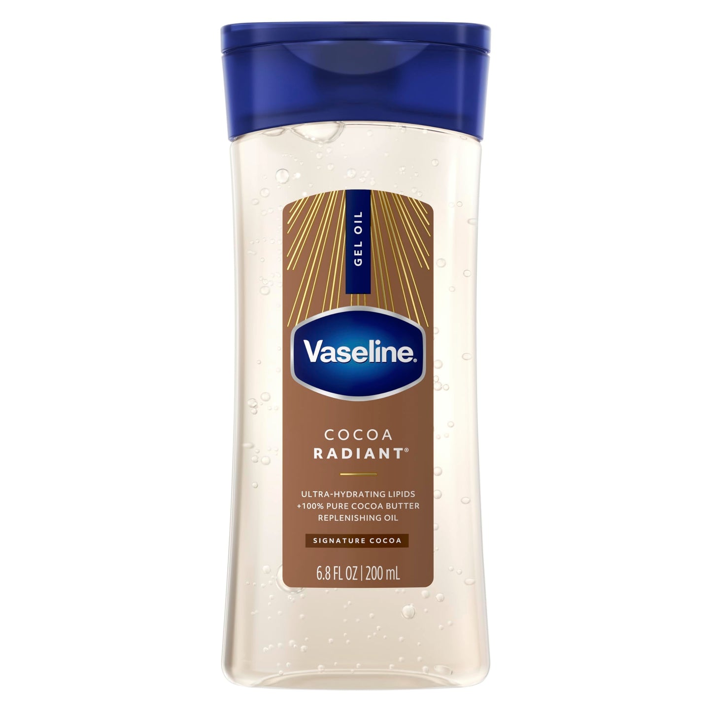 Vaseline Intensive Care Cocoa Radiant for Glowing Skin Body Gel Oil Made with Pure Cocoa Butter + Replenishing Oils 6.8 fl oz Beauty and Personal Care Vaseline Default Title