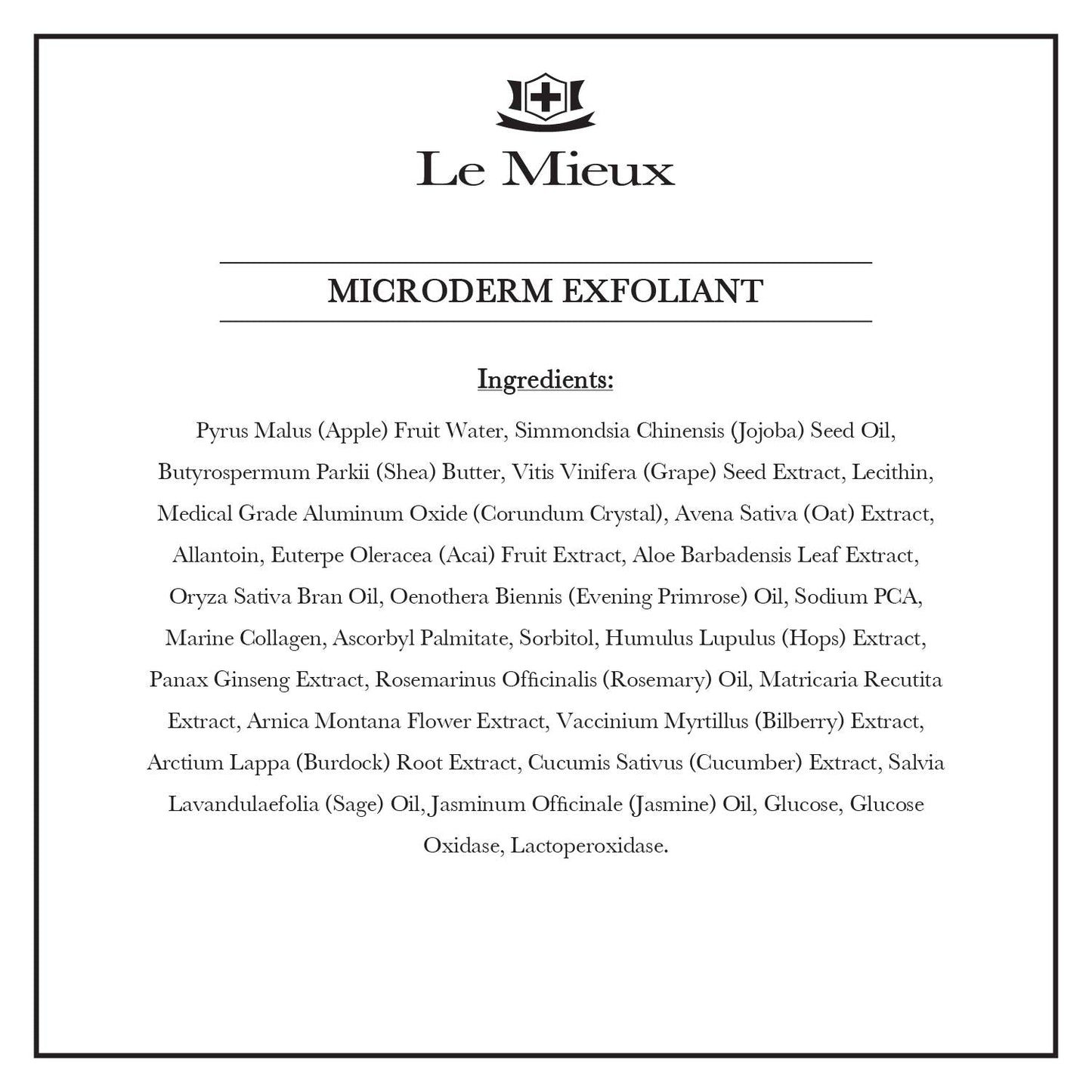 Le Mieux Microderm Exfoliant - Radiance Boosting Microdermabrasion Scrub for Face & Neck, Exfoliating Facial Polish for Congested Pore & Uneven Skin Beauty & Personal Care Le Mieux