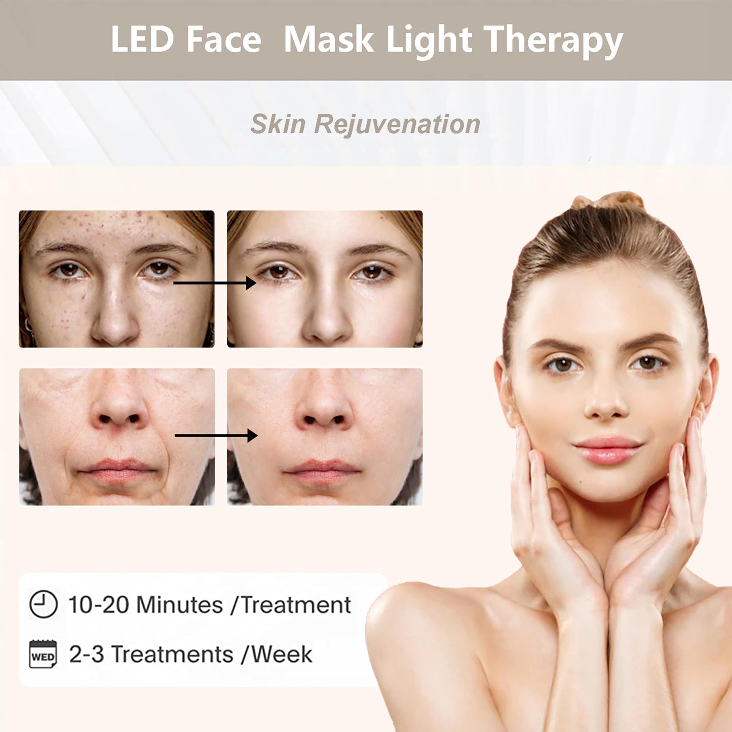 Led-Face-Tool?LED Light Therapy Facial Mask?7 in 1 Beauty Equipment for Skin Care at Home Beauty & Personal Care Fxtiaa