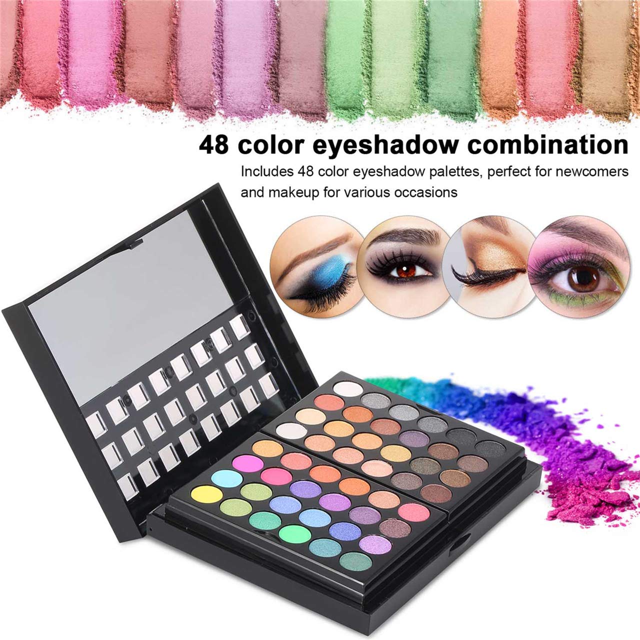 Pure Vie Professional 48 Colors EyeShadow Palette, 18 Lip Gloss, 6 Concealer, 3 Blusher and 3 Shading Powder Beauty & Personal Care Pure Body Naturals
