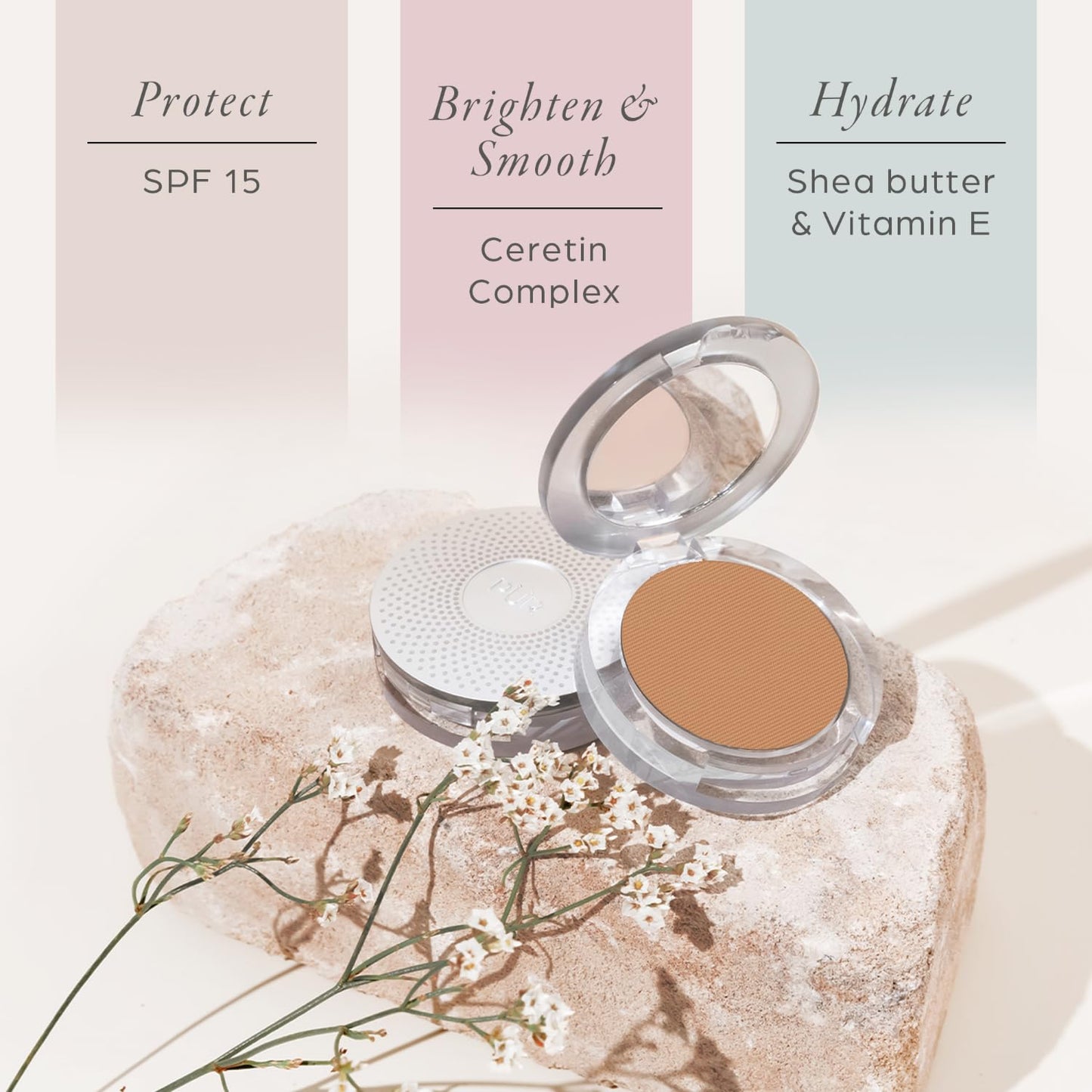 PÜR MINERALS 4-in-1 Pressed Mineral Makeup Powder Foundation with SPF 15 - Concealer & Finishing Compact Pressed Powder for Face - Buildable Medium Beauty & Personal Care PÜR MINERALS