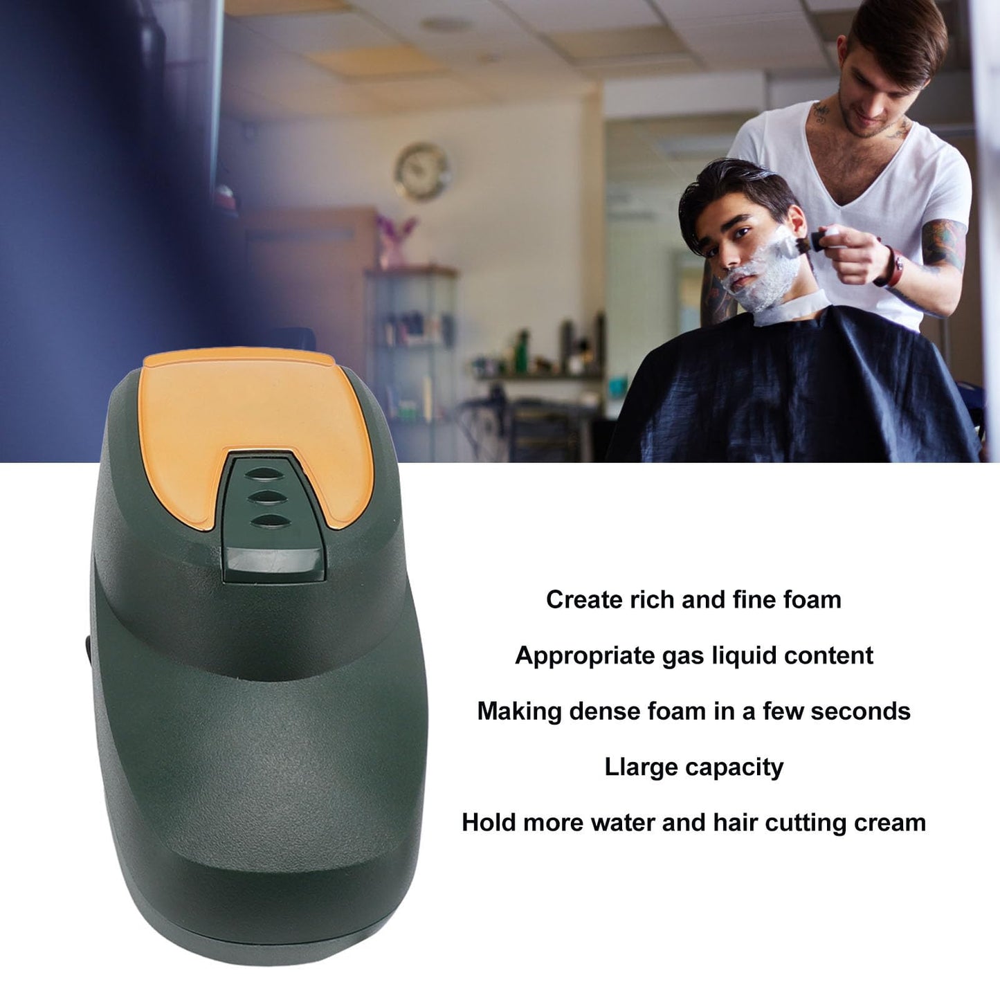 ZJchao Hot Lather Machine for Beauty, Professional Electric Foaming Machine Large Capacity Rich Foam Shaver Latherizer for Men Face Shaving Beauty and Personal Care ZJchao