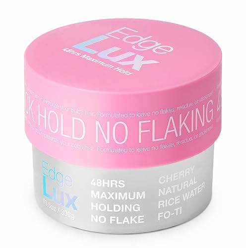 Lux Collection Edge Control Gel for 4C Hair - 48 Hour Maximum Hold Edge Control, Edge Lux with Castor Oil, Keratin & Biotin, Non-Flaking Styling Gel Beauty & Personal Care Lux Collection