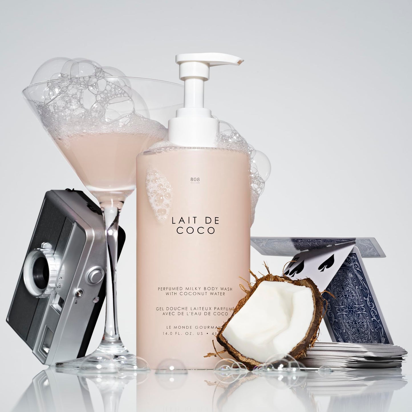 Le Monde Gourmand Lait de Coco Perfumed Milky Body Wash - 14 fl oz (414 ml) - Vanilla, Praline, Warm Notes Beauty & Personal Care Le Monde Gourmand