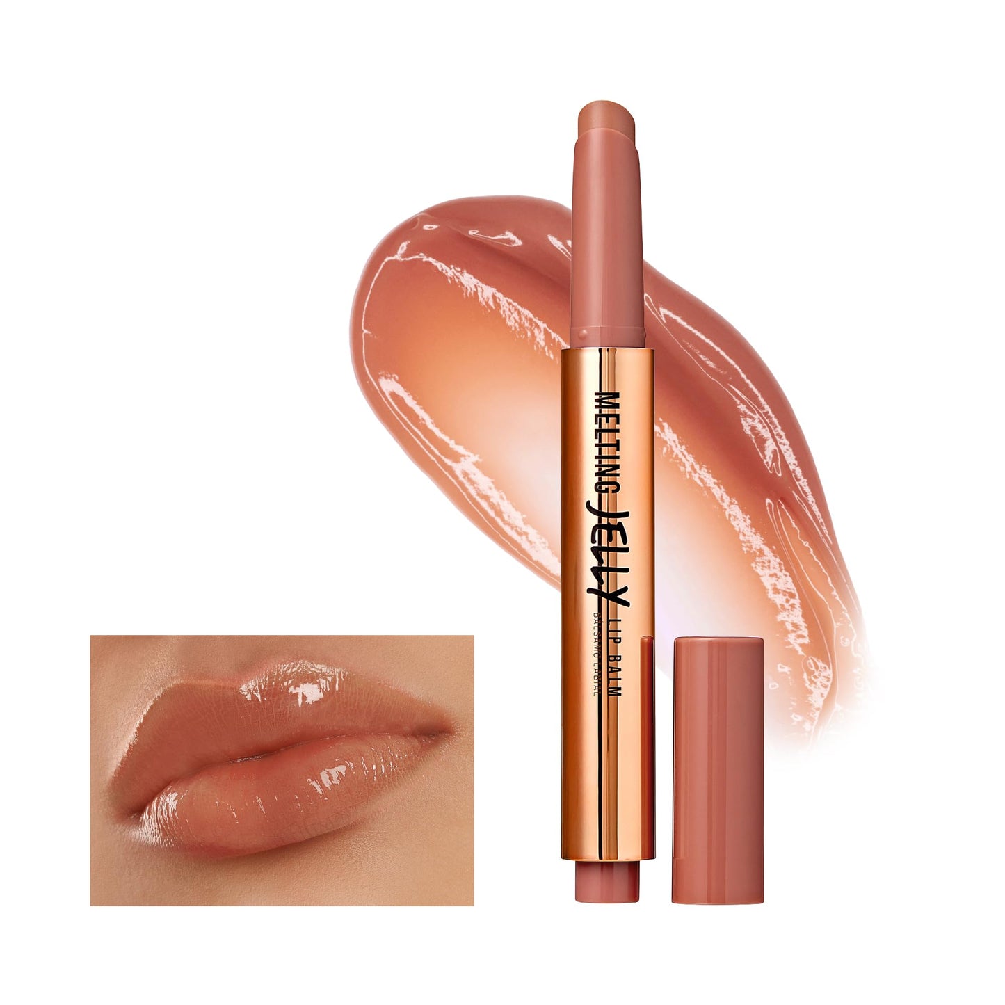 Kiss NEW YORK Professional Melting Jelly Lip Balm, High Shine & Moisturizing Lip Stick, Long Lasting, Plumping Effect Look, Non-Sticky & Not Cakey Beauty & Personal Care Kiss