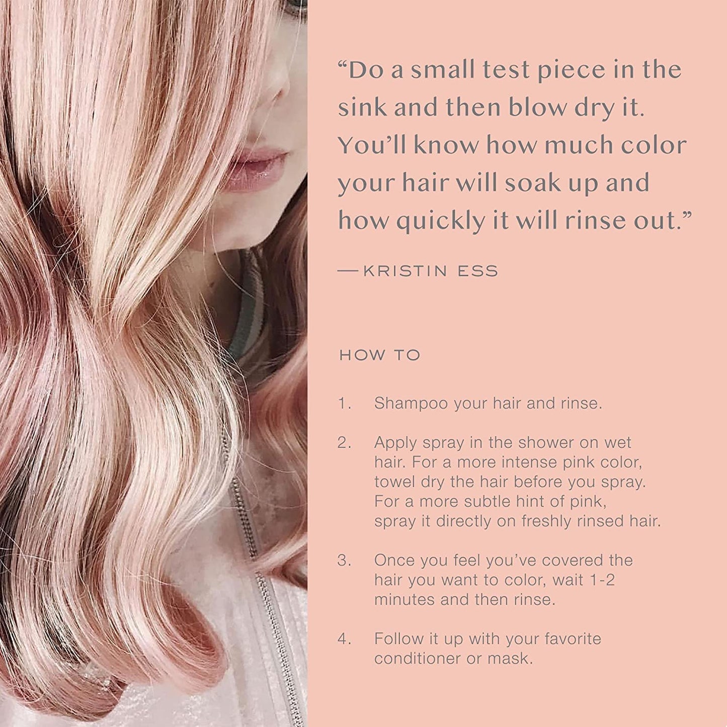 Kristin Ess Rose Gold Temporary Tint Spray, 7 Ounce Beauty & Personal Care Kristin Ess