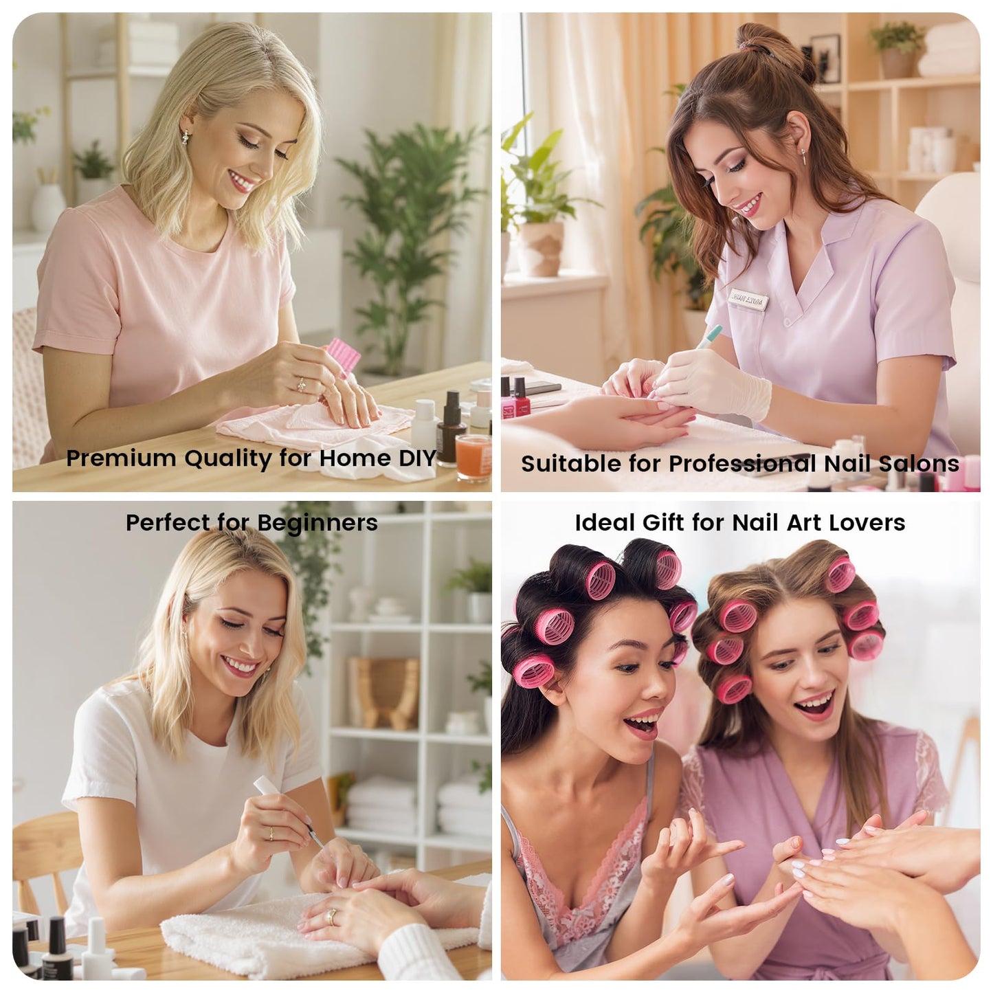 Bcowos Pink Lint Free Nail Wipes with Storage Case- 1080PCS Super Absorbent Nail Polish Remover Pads- Disposable Lint Free Wipes for Nail Polish Beauty & Personal Care Bcowos